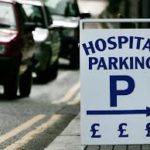 hospital parking sign