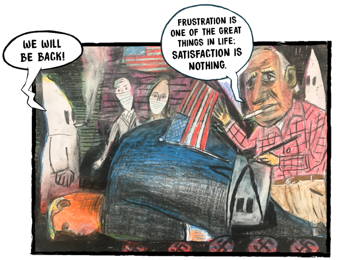 Philip Guston depicting Trump